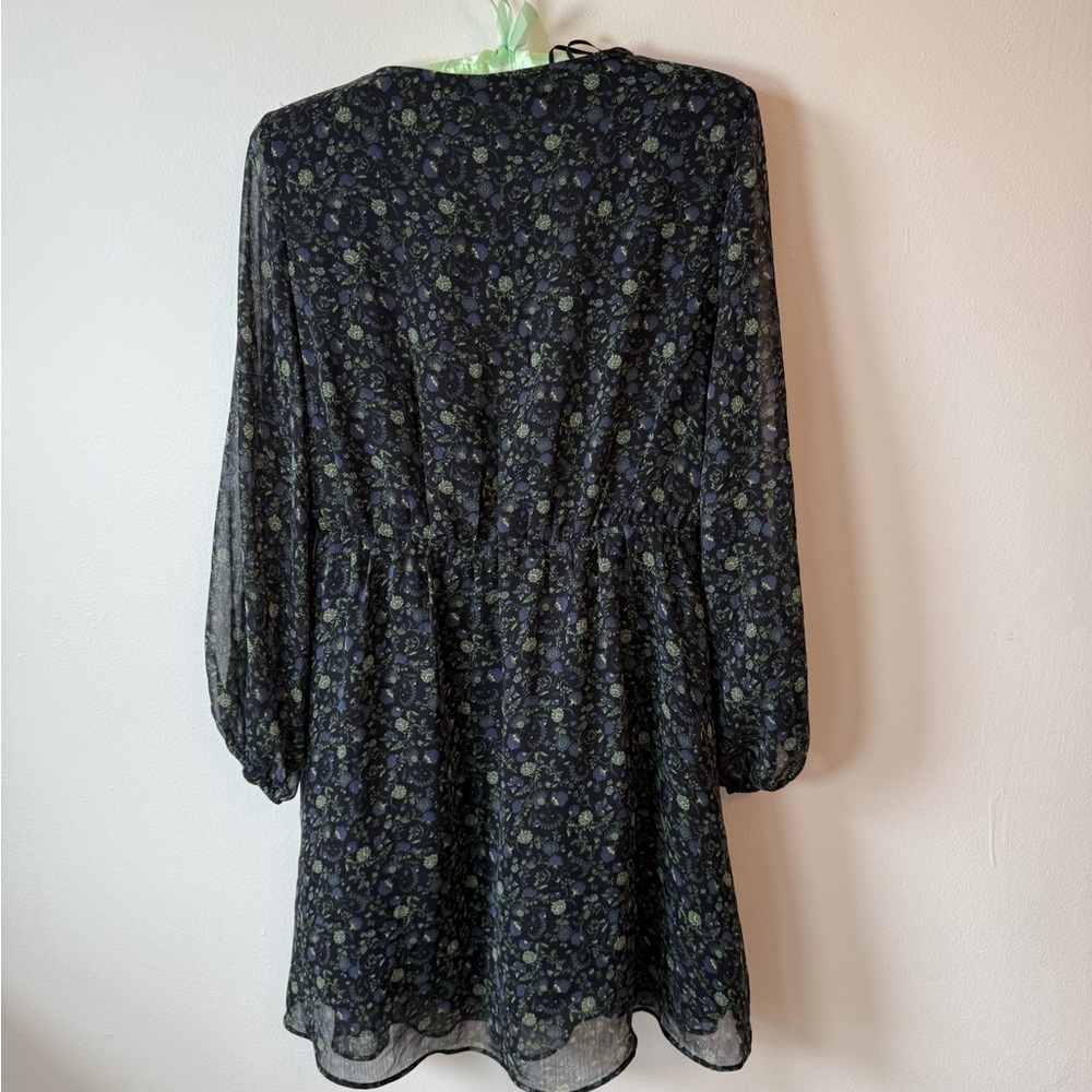 Zara‎ Babydoll Elegant Black Floral Dress - Picture 4 of 4
